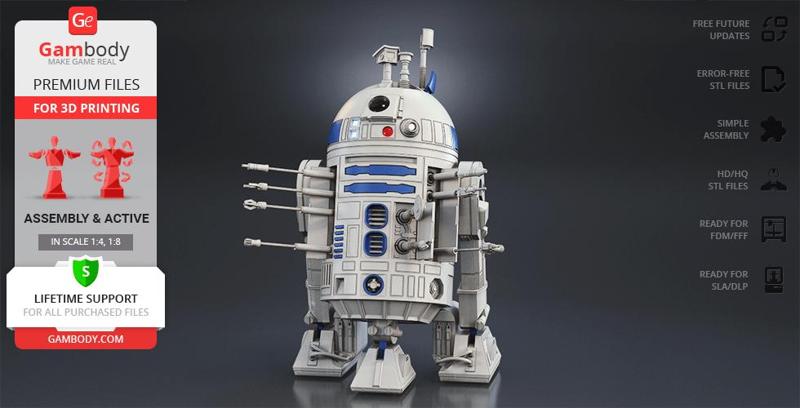 R2-D2 3D Printing Model | Assembly + Action