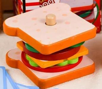 Montessori Toast game Sorting Stacking Match toy