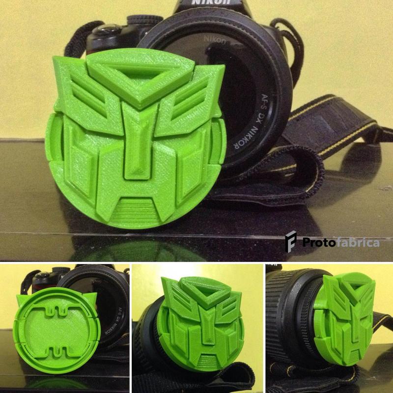 Custom DSLR Lens Cap – Transformers Autobots Logo