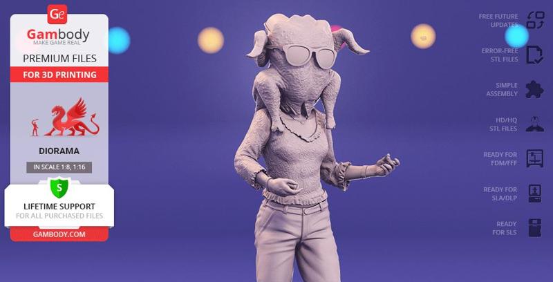 Monica Geller 3D Printing Figurine | Assembly
