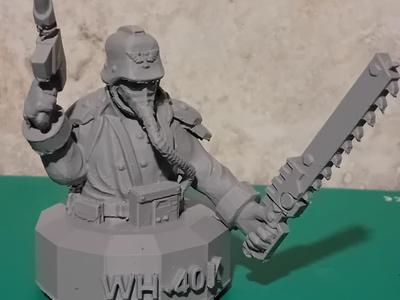 WW1 Soldier in Gasmask Bust