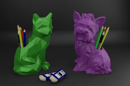 Fox and York PENCIL HOLDER [Low poly]