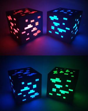 Minecraft Ore – small Tealight LED lamp (white)