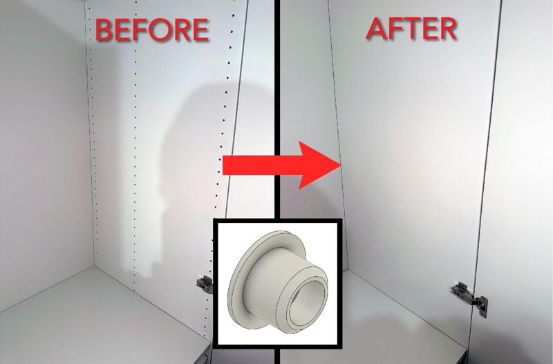 Cover for IKEA PAX holes