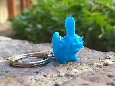 Low Poly Mudkip – Keychain