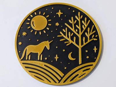 Coaster "Horse under the Moon" #1   