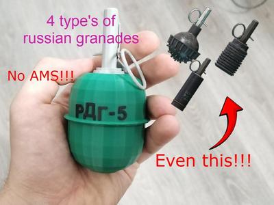 Russian/Tarkov granades RGD-5,VOG-17,VOG-25,Zarya