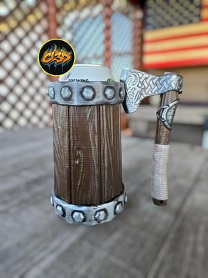 Viking Axe Can Koozie