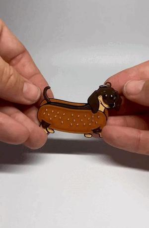 Sausage dog keychain