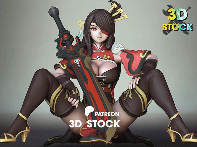 BEIDOU GENSHIN IMPACT  Low-poly