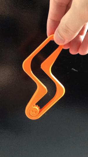 Keychain - ZigZag Rack & Pinion (Print-in-Place)