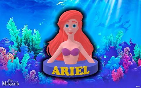 Ariel – Bust – The Little Mermaid Low Poly