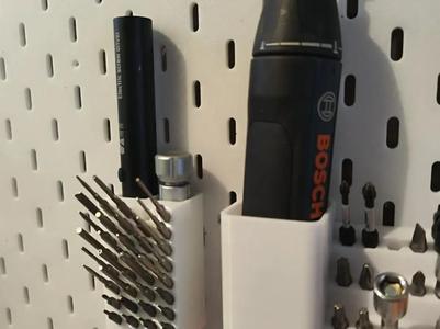 Screwdriver and 4mm Bit Holder (IKEA Pegboard)