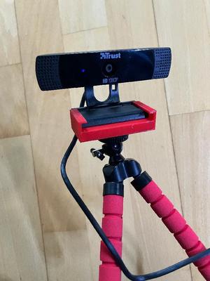 webcam tripod adapter for "TRUST 22397 GXT 1160 VERO" (f3d, 3mf)/ Webcam-Stativ-Adapter für "TRUST 22397 GXT 1160 VERO" (f3d, 3mf)   