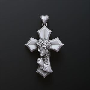 Praying Jesus Cross Pendant