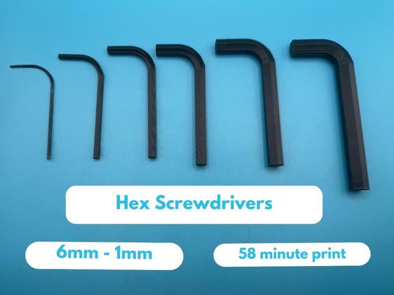 Hex Screwdrivers 6mm-1mm