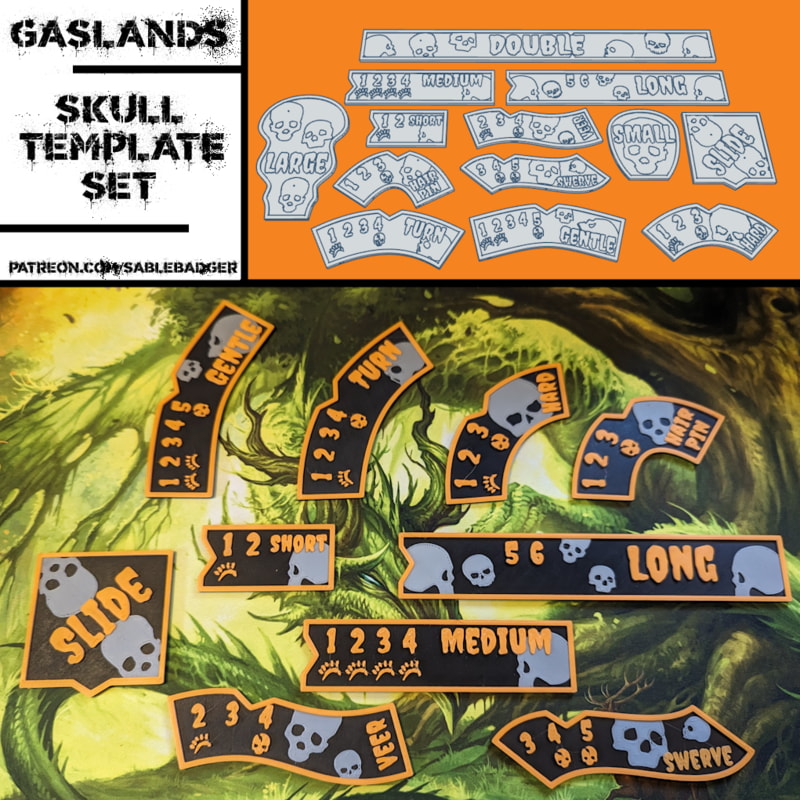 Gaslands – Deluxe Templates – Skulls Theme