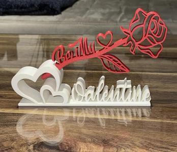 VALENTINES ROSE WITH STAND / BE MY VALENTINE