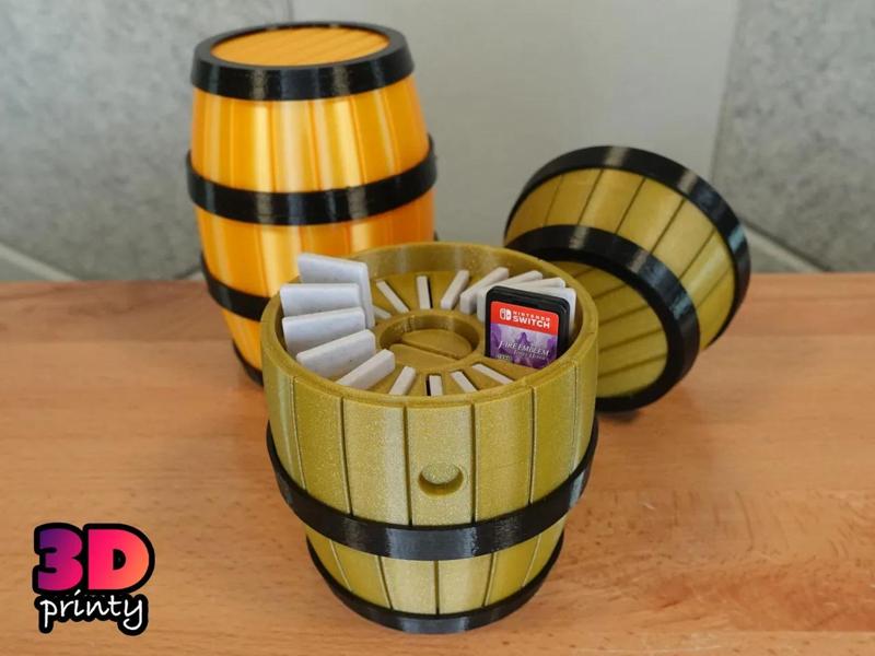 Barrel Storage for Nintendo Switch Game Cartridges