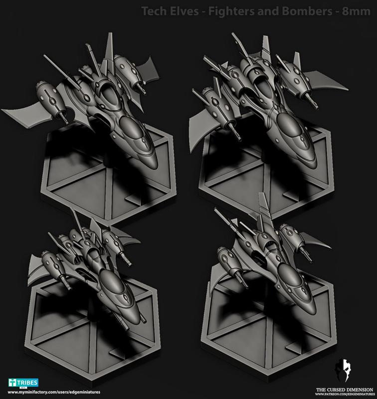 Tech Elves – JetFighters and Bombers – 8mm