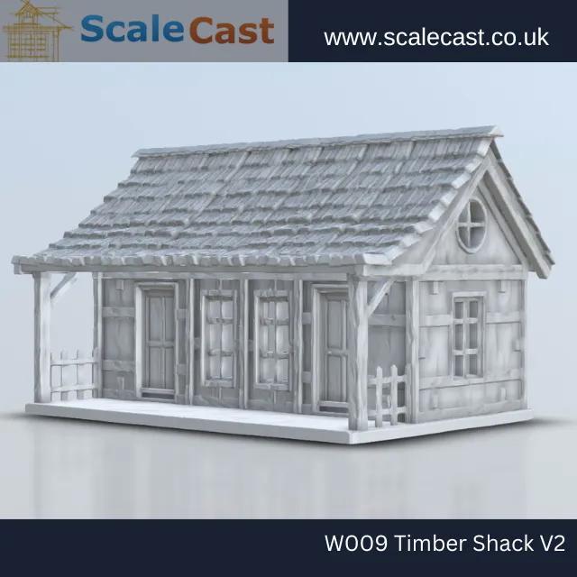 28mm Wargame or model railway timber framed Shack outbuilding   