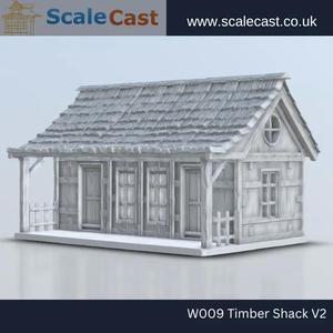 28mm Wargame or model railway timber framed Shack outbuilding   