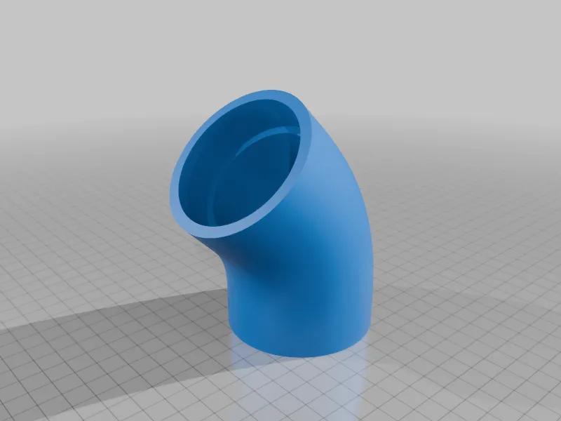 2" PVC 45 Degree Connector with Smooth Inside Transition    