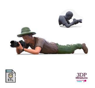 N3 photographer lying down taking photo 3D print model