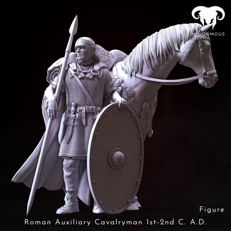 Figure & Horse – Roman Auxiliary  Cavalryman 1st-2nd C. A.D. Horsemen of Antiquity!