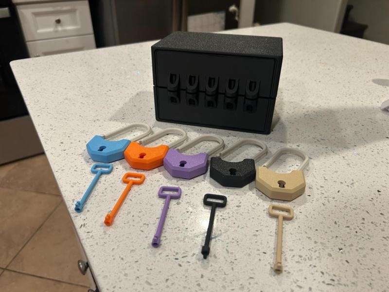 Easy Print in Place 5 Padlock Lock Box