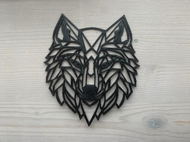 Wolf / shepard head low poly wallart geometric art 2