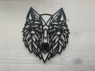 Wolf / shepard head low poly wallart geometric art 2