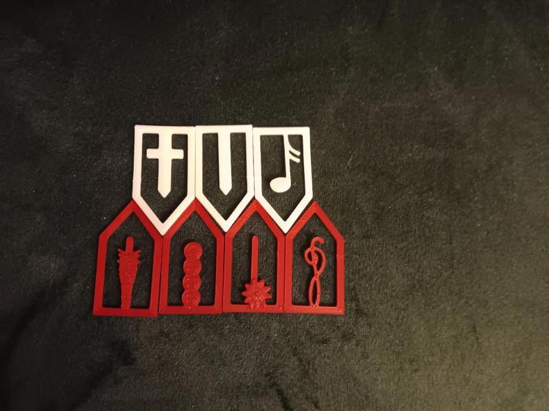 Paper clips and bookmarks.   