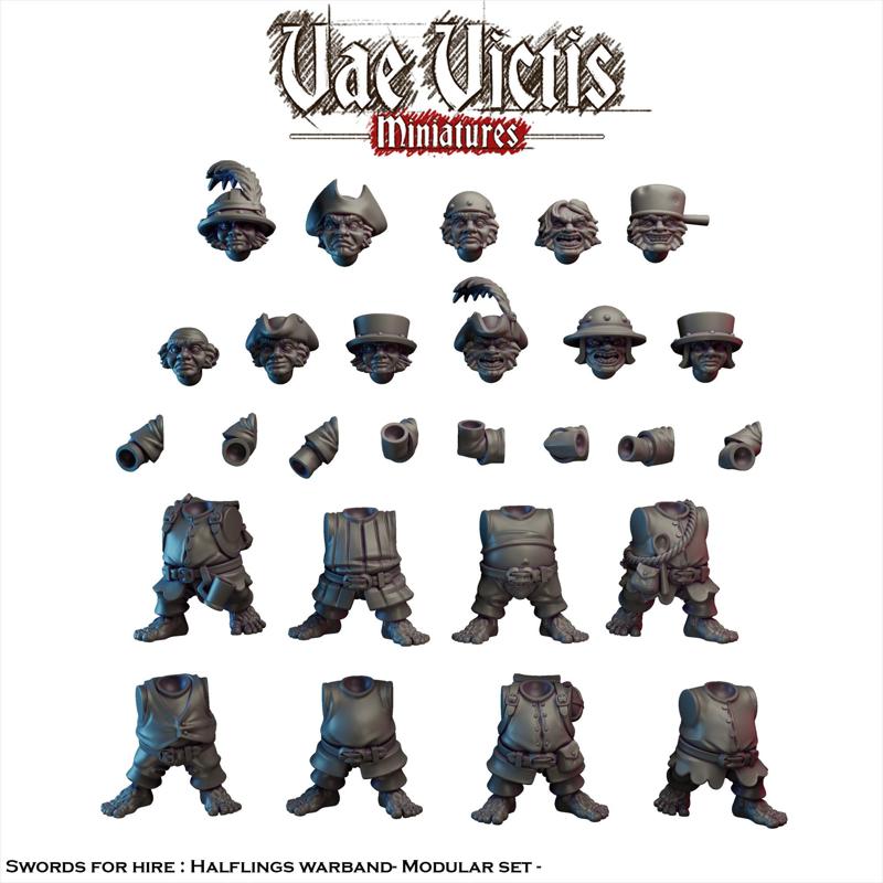 Modular Swords for hire : Halflings Warband [PRE-SUPPORTED]