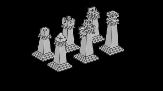 Experimental Chess Figures   