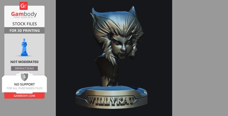 Bust WilyKat Thundercats collectibles stl files