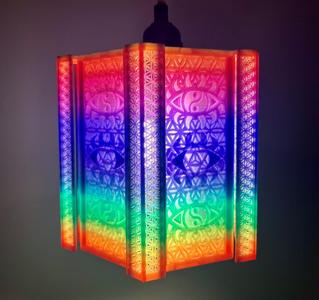 Trippy Geometric Mystical Eyes LED Pendant Lamp