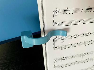 Sheet music clamp