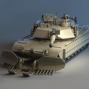 Tank M1A2 Abrams Tusk 3D Printing Model | Assembly