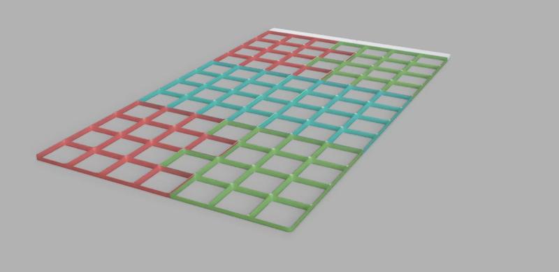 Gridfinity IKEA ALEX Drawer Split 7×12 Frame for 220×220 Buildplates