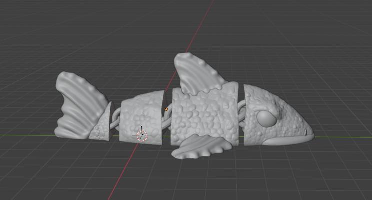 Koi Fish – flexi fidget toy – articulated – print in place