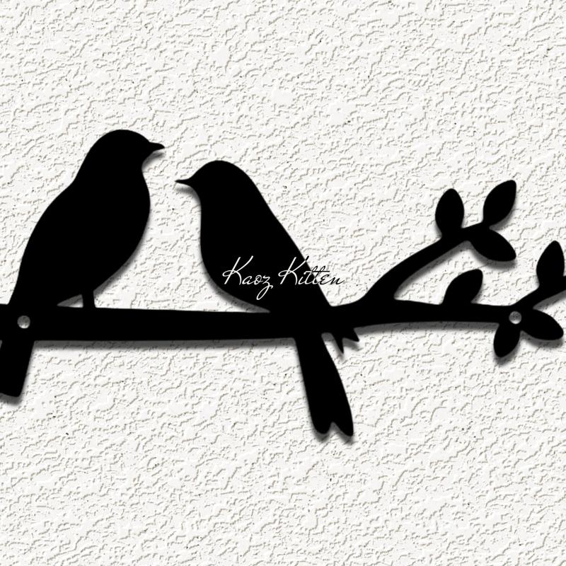 2 birds branch set wall art home decor