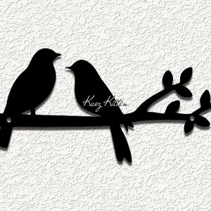2 birds branch set wall art home decor