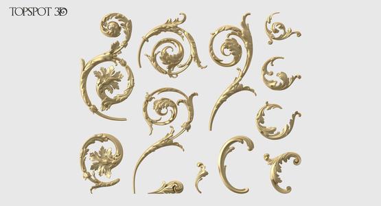 Acanthus Leaf Scroll Set