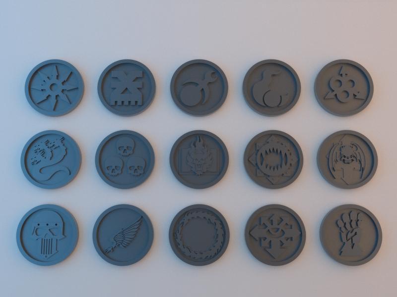 40k Tokens – Forces of Chaos – 40mm x 4mm