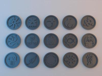 40k Tokens – Forces of Chaos – 40mm x 4mm