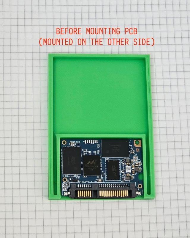 2.5″ adapter for SATA SSD on PCB