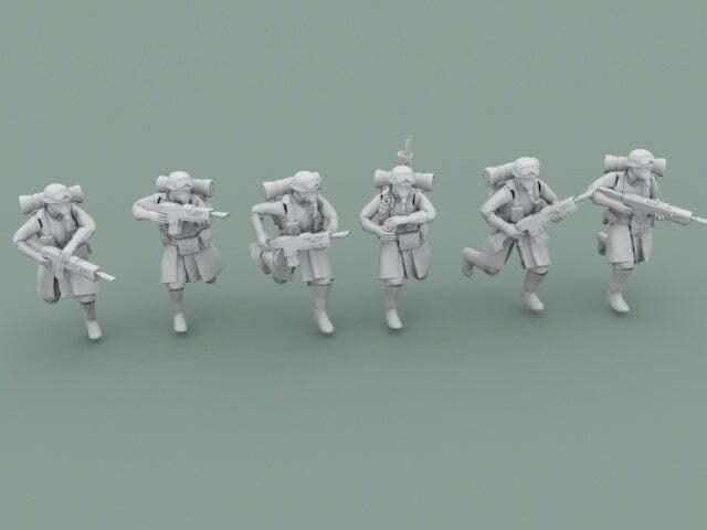Legion Of Metal Infantry Running