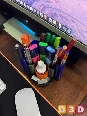 Compact Organic Stationery Desk Organiser