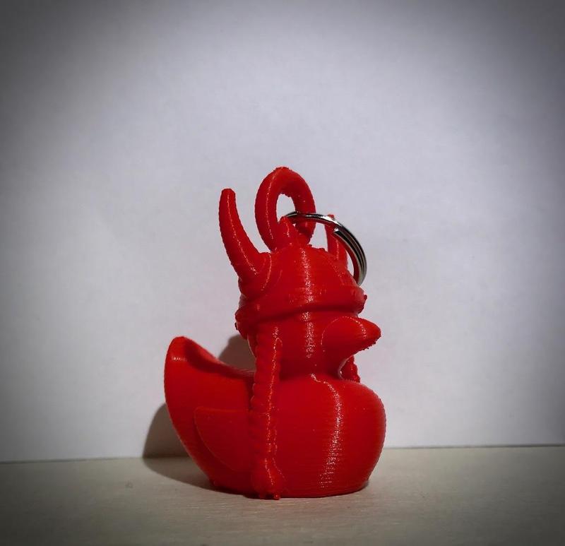 Viking Duck Keychain